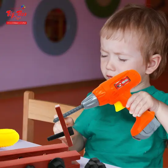 Big Mo's Toys Tool Box - Pretend Play Three Tier Educational Tool Kit for Kids Gift of All Ages - 46 Piece Set {5}