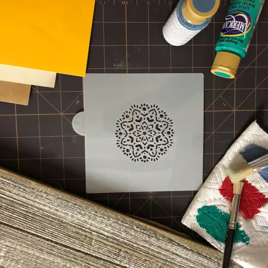 Mandala #5 Cookie & Craft Stencil | CM062 by Designer Stencils | Cookie Decorating Tools | Baking Stencils for Royal Icing, Airbrush, Dusting Powder | Craft Stencils for Canvas, Paper, Wood | Reusable Food Grade Stencil {3}