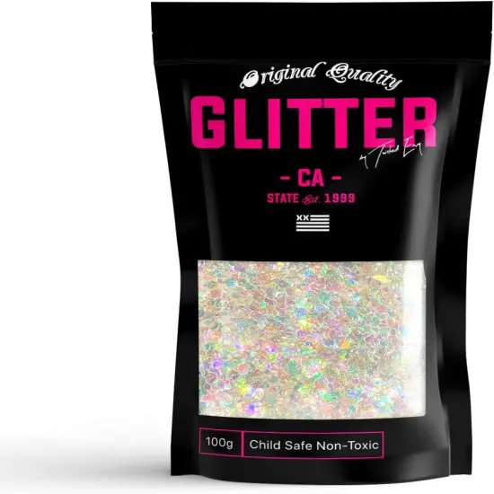 Iridecent Pearl Chunky Glitter ✮ Chunky Glitter Mix ✮ 100g Festival Glitter Cosmetic Face Body Hair Nails {1}