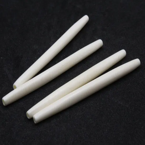 4 3.5 Inch Bone Hair Pipe Long Tube Beads {1}
