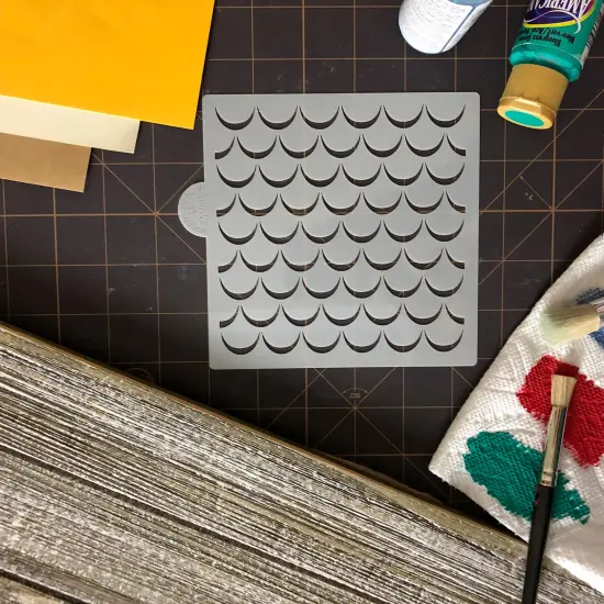 Swag All Over Cookie & Craft Stencil | CM085 by Designer Stencils | Cookie Decorating Tools | Baking Stencils for Royal Icing, Airbrush, Dusting Powder | Craft Stencils for Canvas, Paper, Wood | Reusable Food Grade Stencil {3}