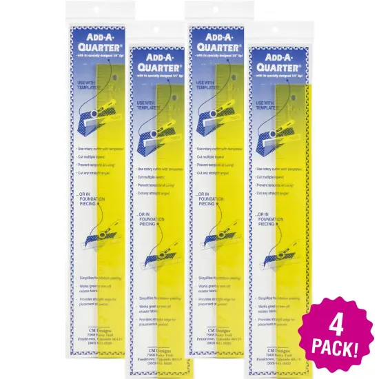 Multipack of 4 - CM Designs Add-A-Quarter Ruler-12" {1}