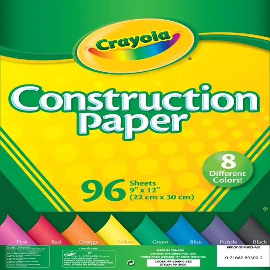 Multipack of 24 - Crayola Construction Paper Pad 9"X12"-96 Sheets {1}