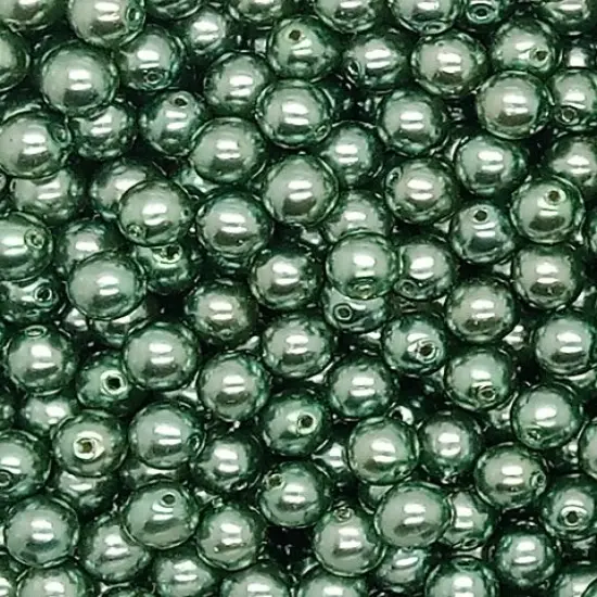 6mm Glass Pearl Dangles, 10 Charms in Your Choice of Colors, Adorabilities Sage {1}