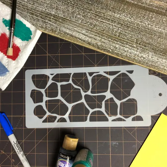 4-Inch Giraffe Skin Cake Stencil Side | C483 by Designer Stencils | Cake Decorating Tools | Baking Stencils for Royal Icing, Airbrush, Dusting Powder | Reusable Plastic Food Grade Stencil for Cakes | Easy to Use & Clean Cake Stencil {3}