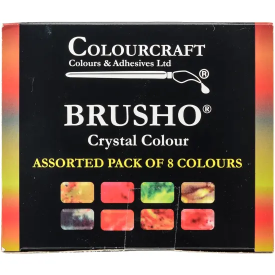 Brusho Crystal Colours Set 8/Pkg-Assorted Colors {1}