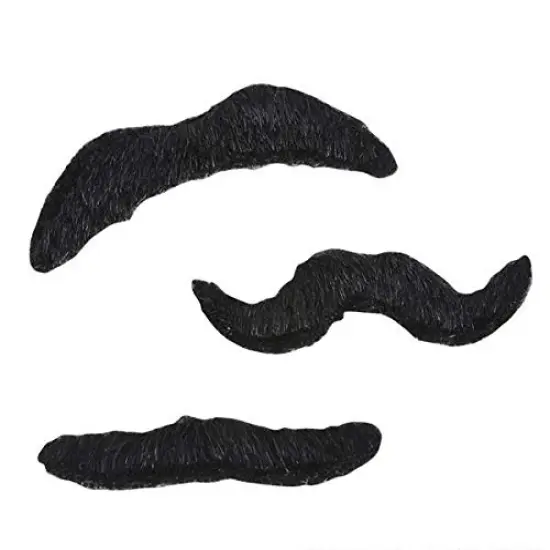 Rhode Island Novelty Adhesive Mustache 3 count {1}