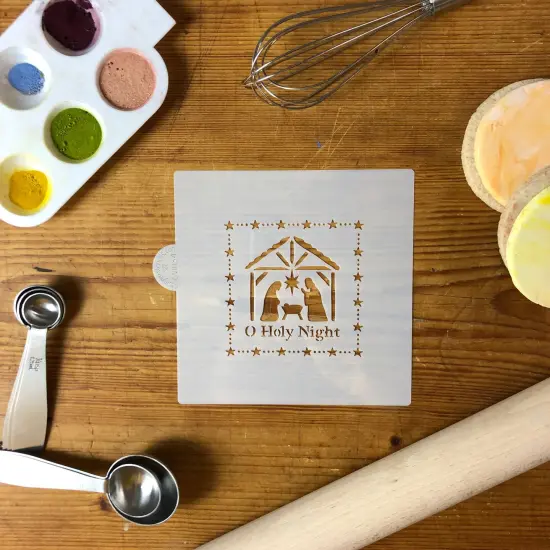 O Holy Night Nativity Scene Cookie & Craft Stencil | CM034 by Designer Stencils | Cookie Decorating Tools | {4}