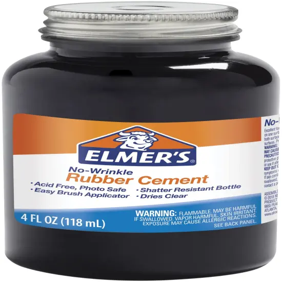 Multipack of 6 - Elmer's No-Wrinkle Rubber Cement-4oz {2}