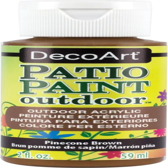 Multipack of 6 - DecoArt Patio Paint 2oz-Pinecone Brown {1}