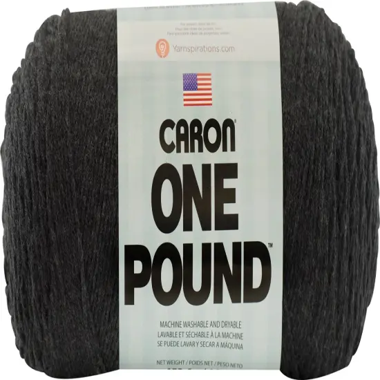 Caron One Pound Dark Gray Mix Yarn - 2 Pack of 454g/16oz - Acrylic - 4 Medium (Worsted) - 812 Yards - Knitting/Crochet {2}