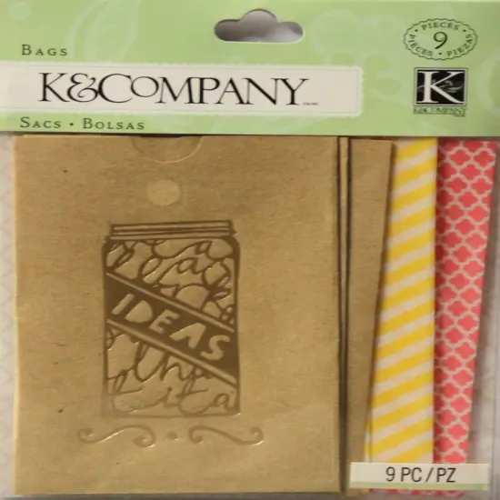 K & Company Handmade Mini Printed Bags Embellishments {1}
