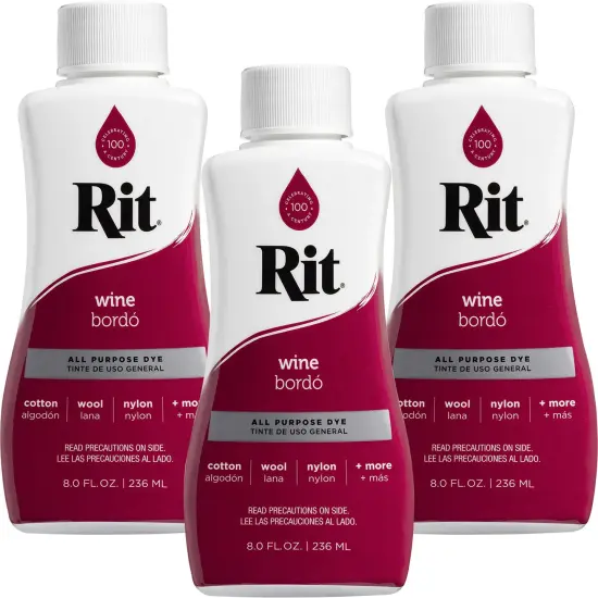 Multipack of 3 - Rit Dye Liquid 8oz-Wine {1}