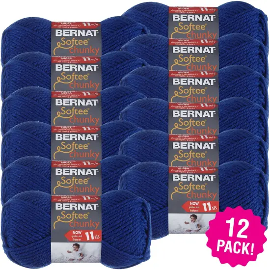 Multipack of 12 - Bernat Softee Chunky Yarn-Royal Blue {1}