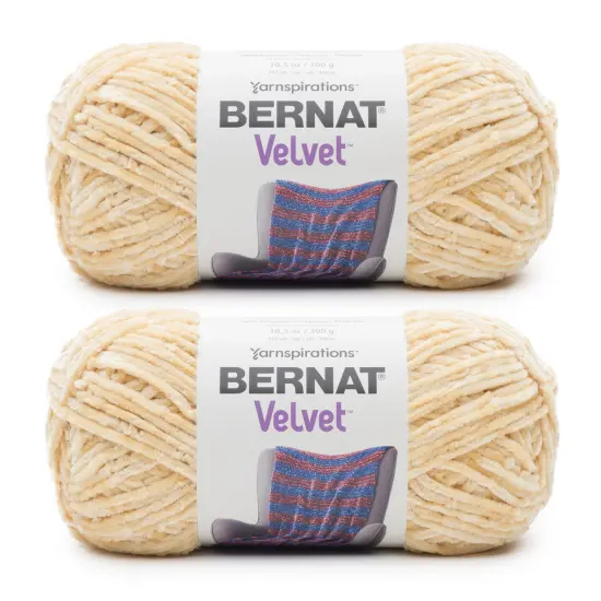 Bernat Velvet Soft Sunshine Yarn - 2 Pack of 300g/10.5oz - Polyester - 5 Bulky - 315 Yards - Knitting/Crochet {1}