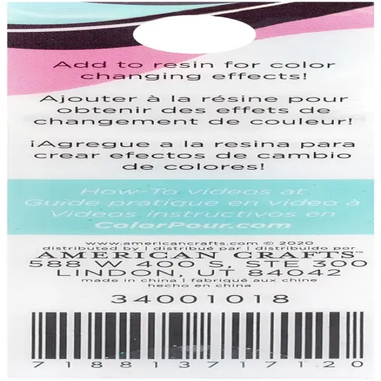 American Crafts Color Pour Resin Mix-Ins-Color Changing Glitter 4/Pkg {4}