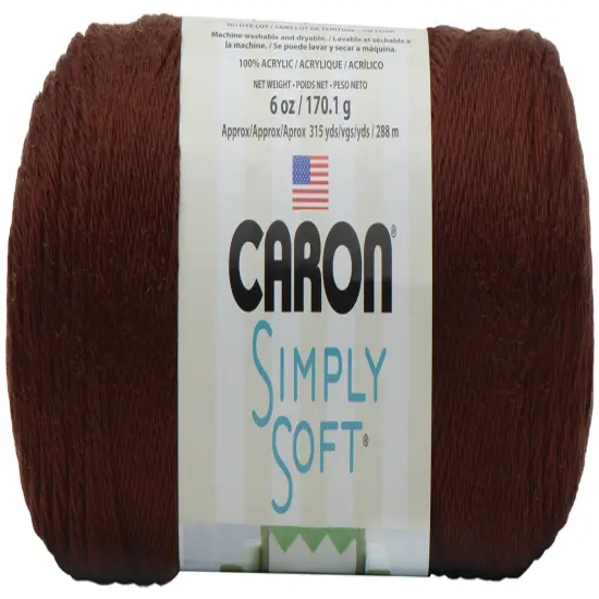 Multipack of 12 - Caron Simply Soft Solids Yarn-Chocolate {2}