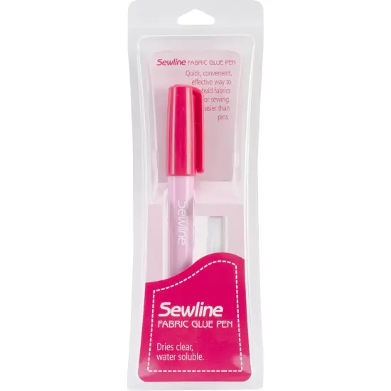 Sewline Water-Soluble Fabric Glue Pen W/Refill-Blue {1}