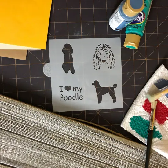 I Love my Poodle Cookie & Craft Stencil | CM025 by Designer Stencils | Cookie Decorating Tools | {4}