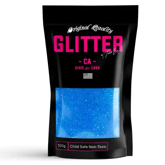 Blue Rainbow Premium Glitter Multi Purpose Dust Powder 100g / 3.5oz for use with Arts & Crafts Wine Glass Decoration Weddings Cards Flowers Cosmetic Face Body (PACKAGING MAY VARY) {1}