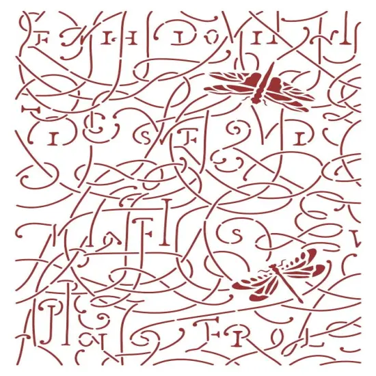 Stamperia Stencil G 8.27"X11.69"-Dragonfly, Romantic Garden House {1}