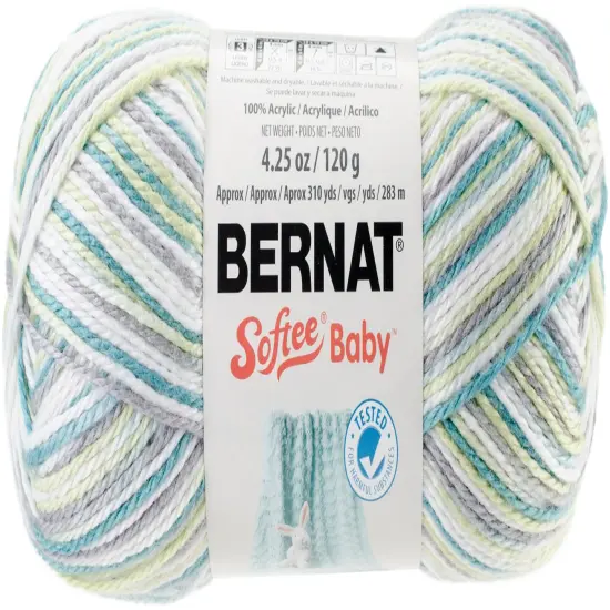 Bernat Softee Baby Prince Pebbles Yarn - 3 Pack of 120g/4.25oz - Acrylic - 3 DK (Light) - 310 Yards - Knitting/Crochet {2}