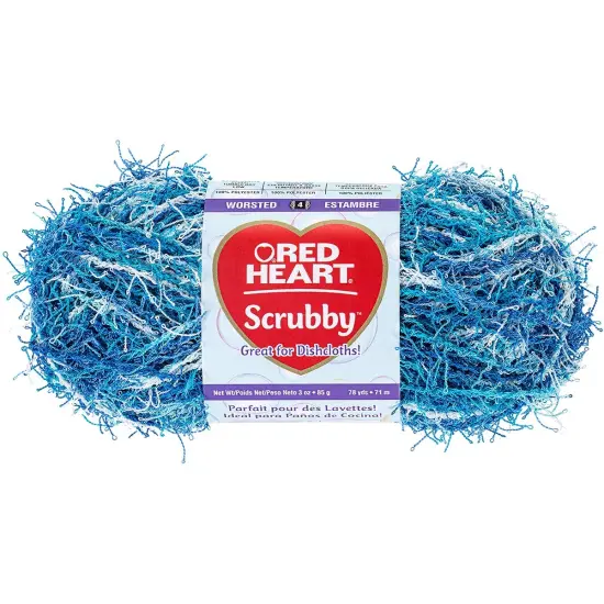 Red Heart Scrubby Waves Yarn - 3 Pack of 85g/3oz - Polyester - 4 Medium (Worsted) - 78 Yards - Knitting/Crochet {2}