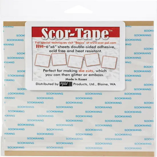 Multipack of 10 - Scor-Tape Sheets 5/Pkg-6"X6" {2}