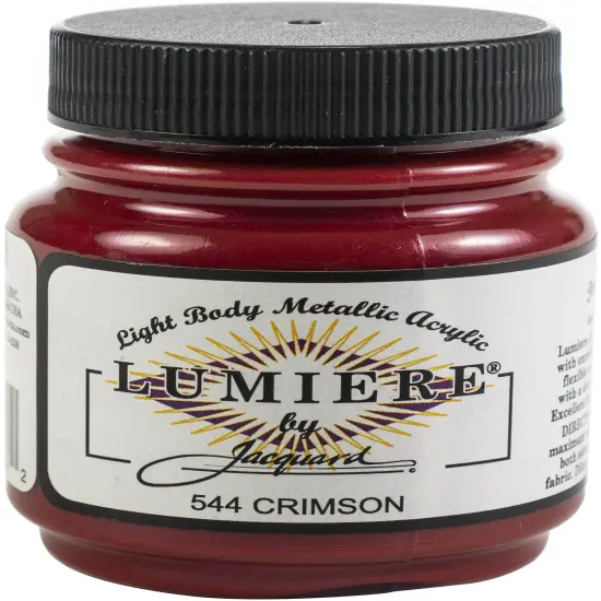 Multipack of 6 - Jacquard Lumiere Metallic Acrylic Paint 2.25oz-Crimson {1}