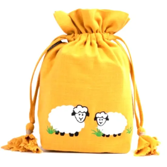 Lantern Moon Meadow Bag, White Sheep/Gold Back Multicolor {1}