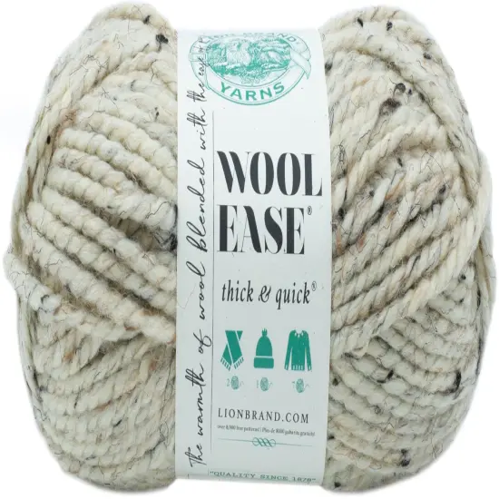 (3 Pack) Lion Brand Wool-Ease Thick & Quick Yarn - Grey Marble {2}