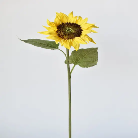 25" Faux Sunflower Stem Yellow {2}