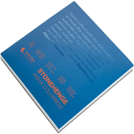 Stonehenge Aqua Block Coldpress Pad 7"X7" 15 Sheets/Pkg-White 140lb {2}