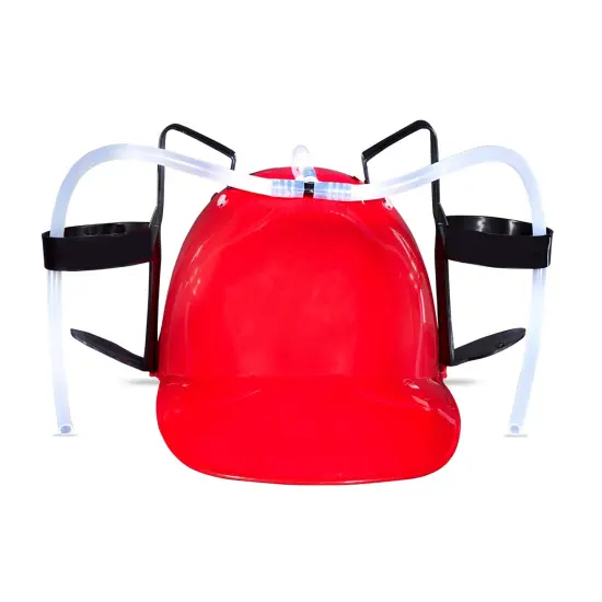 Beer And Soda Drinking Helmet Party Hat - Beer And Soda Guzzler Helmet, Fun Party Drinking Hat, Party Gags Cap {1}