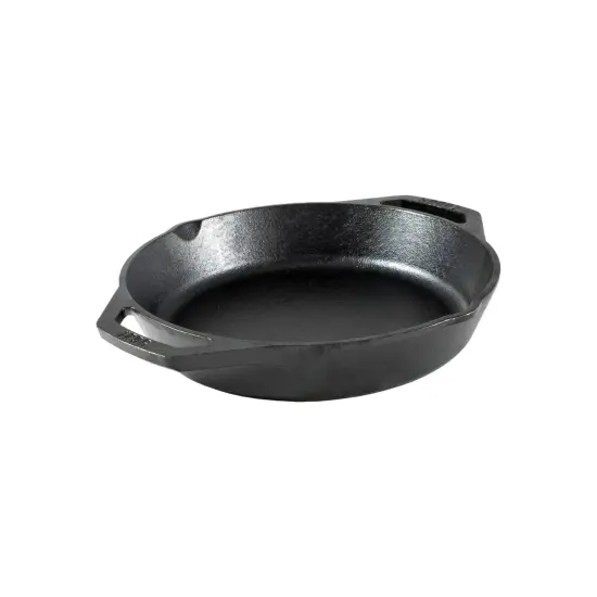 Lodge Round Cast Iron Pan Seasoned for Use on Grill or in Oven USA Made 10.25 in {1}