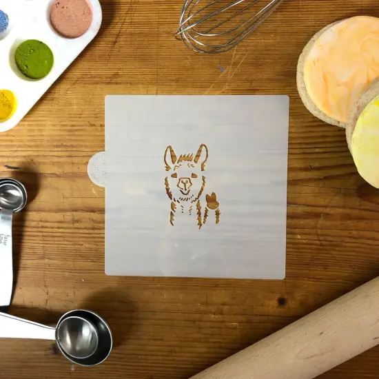 Llama Cookie & Craft Stencil | CM124 by Designer Stencils | Cookie Decorating Tools | Baking Stencils for Royal Icing, Airbrush, Dusting Powder | Craft Stencils for Canvas, Paper, Wood | Reusable Food Grade Stencil {4}