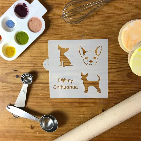 I Love My Chihuahua Cookie & Craft Stencil | CM019 by Designer Stencils | Cookie Decorating Tools | {4}