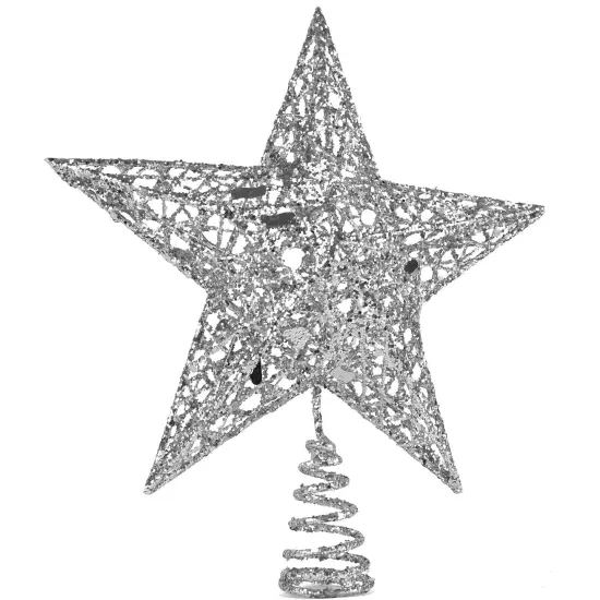 Ornativity Star Tree Topper - Christmas Glitter Star Ornament Treetop Decoration {4}