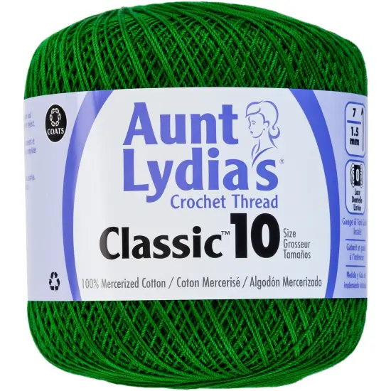 Multipack of 6 - Aunt Lydia's Classic Crochet Thread Size 10-Myrtle Green {2}