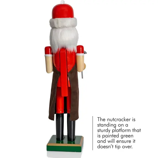 Ornativity Christmas Toy Maker Nutcracker &ndash; Red and Green Wooden Nutcracker Man with Brown Workers Apron and Toy Car and Toy Hammer in Hand Xmas Themed Holiday Nut Cracker Doll Figure Decorations {5}