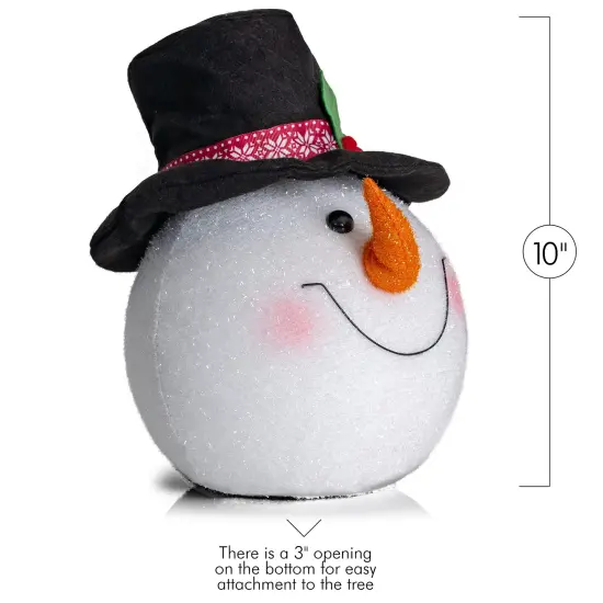 Ornativity Snowman Head Tree Topper - Xmas Holiday Tree Top Winter Snow Man Topper Ornament Decoration for Christmas Tree {6}