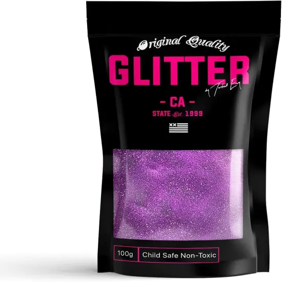 Deep Purple Premium Grade Ultra Fine Glitter Powder Dust 100g / 3.5oz use with Arts & Crafts Decoration Wine Glass Flowers Wedding {1}