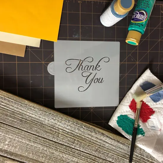 Thank You Cookie & Craft Stencil | CM068 by Designer Stencils | Cookie Stencils for Royal Icing, Airbrush, Dusting Powder | {4}