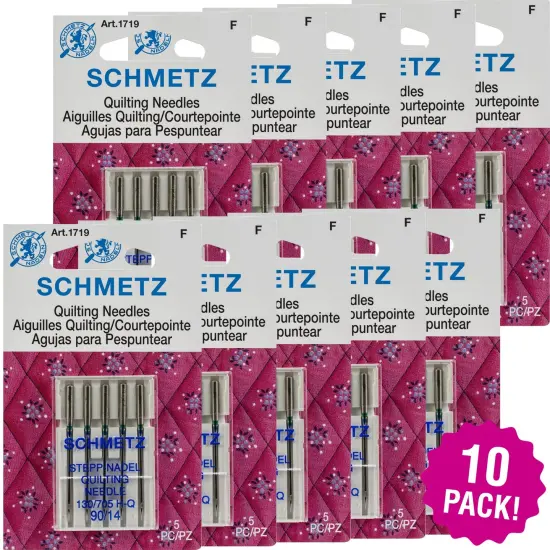 Multipack of 10 - Schmetz Quilt Machine Needles-Size 14/90 5/Pkg {1}