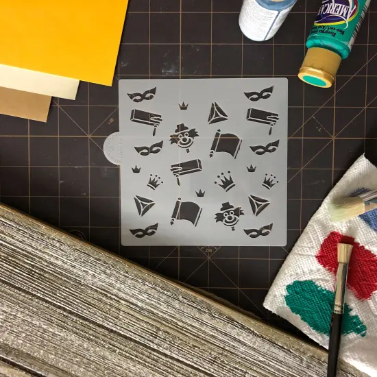 Purim Cookie & Craft Stencil | CM119 by Designer Stencils | Cookie Decorating Tools | Baking Stencils for Royal Icing, Airbrush, Dusting Powder | Craft Stencils for Canvas, Paper, Wood | Reusable Food Grade Stencil {2}