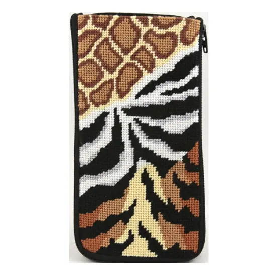 Alice Peterson Company Animal Skins Eyeglass Case Needlepoint Kit Multicolor {1}