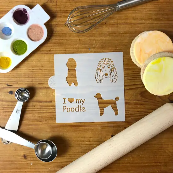 I Love my Poodle Cookie & Craft Stencil | CM025 by Designer Stencils | Cookie Decorating Tools | {3}