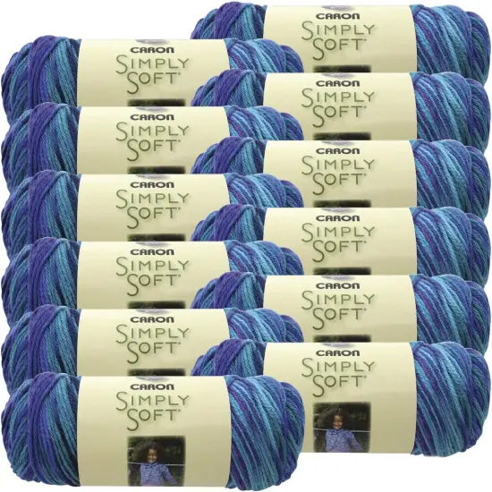 Multipack of 24 - Caron Simply Soft Paints Yarn-Oceana {1}