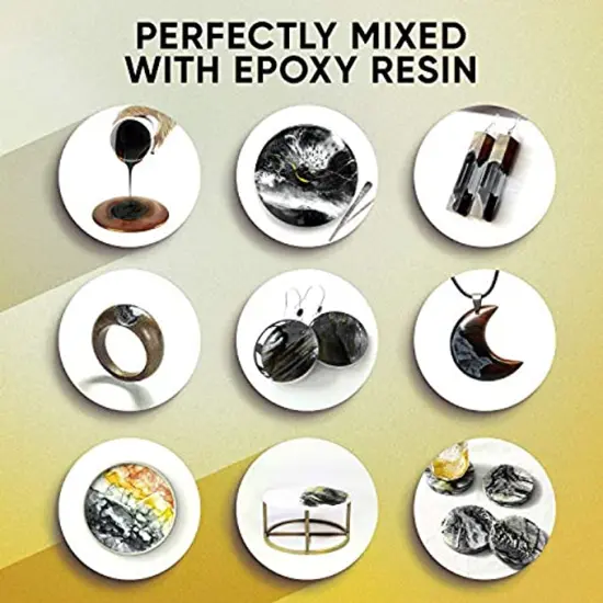 Black Cosmetic Grade Mica Powder 1.7 Oz - 50g Natural Coloring Pigment for Epoxy, Soap Making {4}