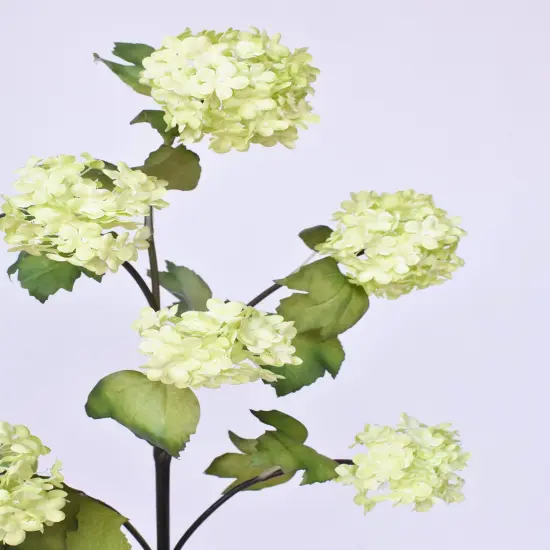 30" Faux Green Snowball Hydrangea Stem {4}